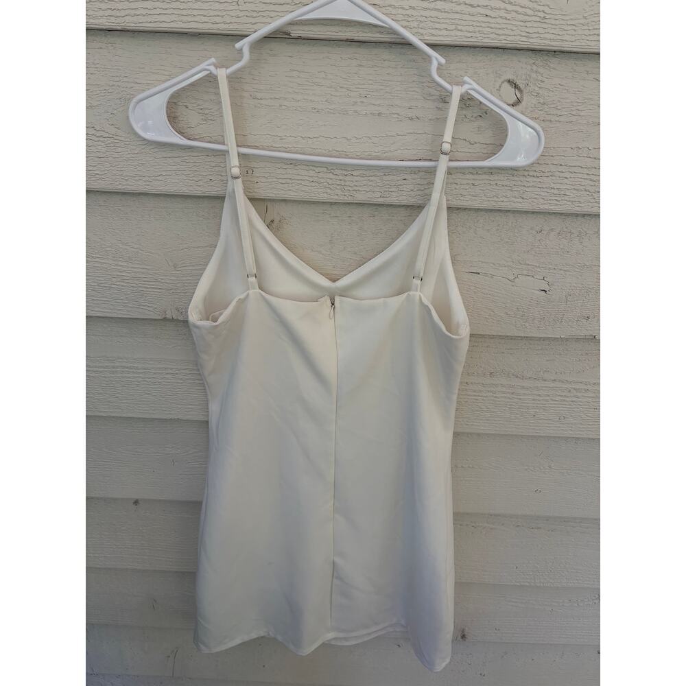 MOD On Trend White Cowl Neck Mini Slip Dress Size Small - Picture 8 of 10